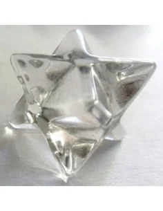 Merkaba en cristal de roche 20 à 25mm