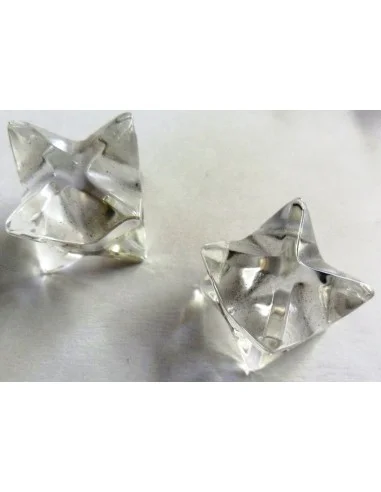 Merkaba en cristal de roche 20 à 25mm