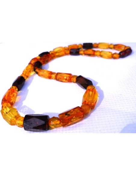 Collier ambre facettes