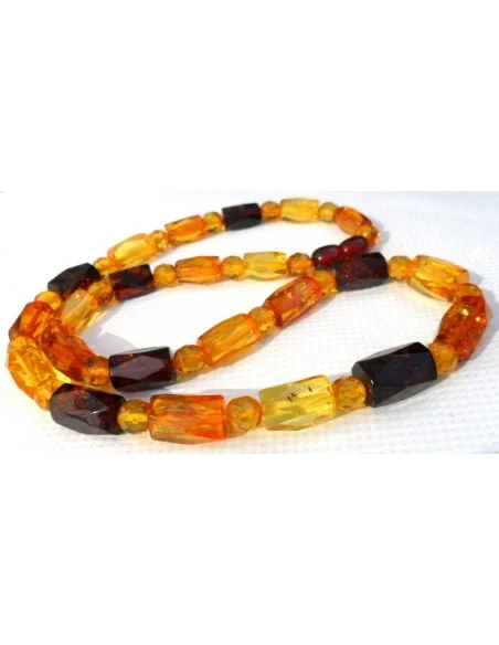 Collier ambre facettes