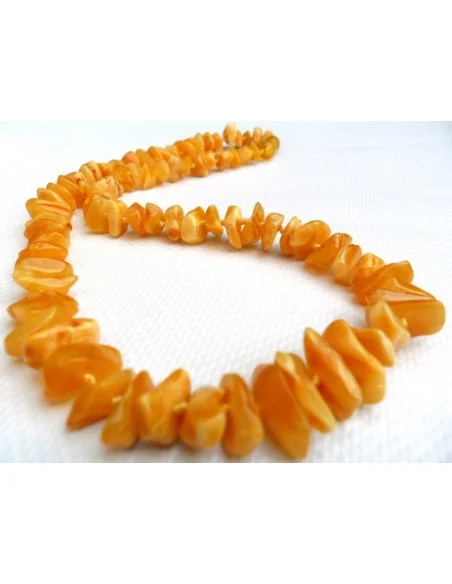 Collier ambre blanche