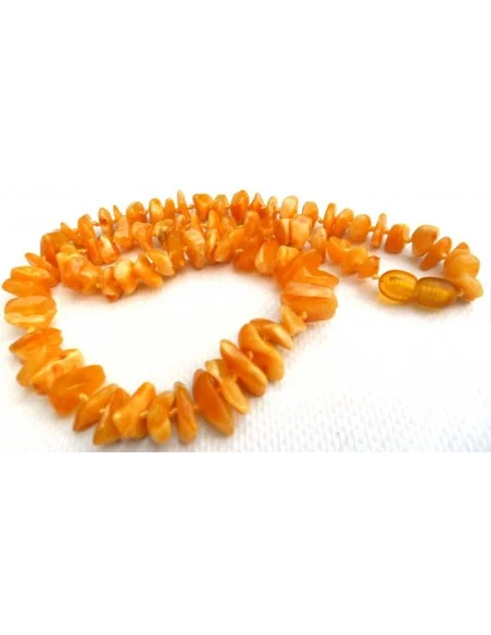 Collier ambre blanche