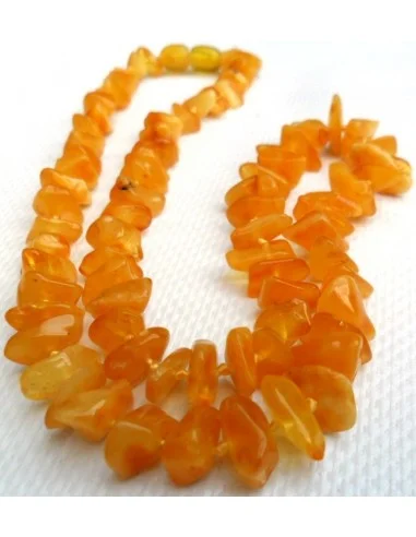 Collier ambre blanche