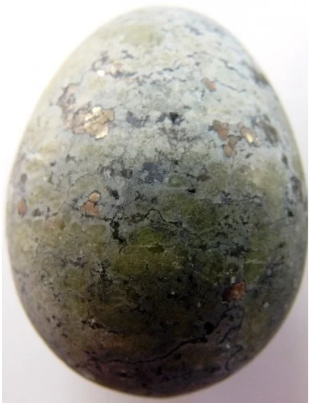 Oeuf serpentine avec pyrite