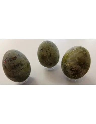Oeuf serpentine avec pyrite