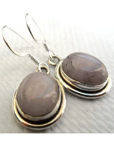 Kunzite boucles argent