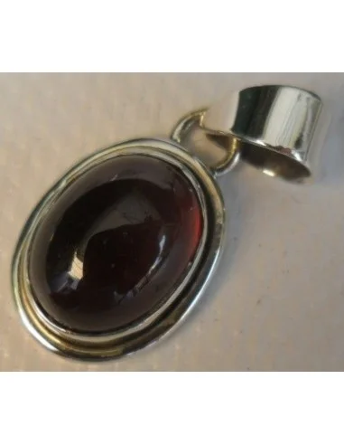 Grenat pendentif argent