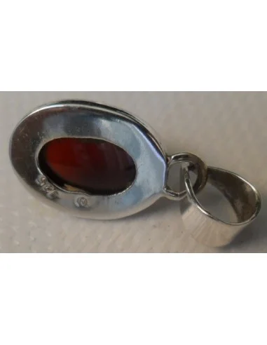 Grenat pendentif argent