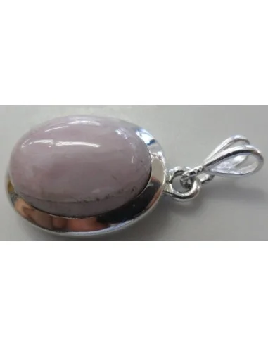 Kunzite pendentif argent