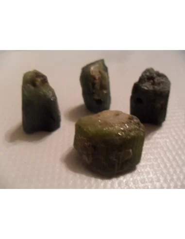 Tourmaline melon d'eau brute percé