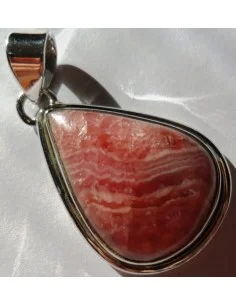Rhodocrosite pendentif argent