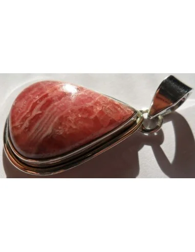 Rhodocrosite pendentif argent