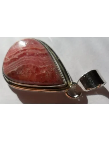 Rhodocrosite pendentif argent