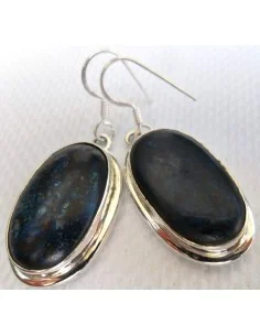 Azurite boucles oreilles argent 2