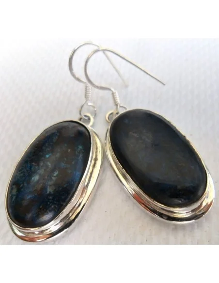 Azurite boucles oreilles argent Azurite boucles oreilles argent