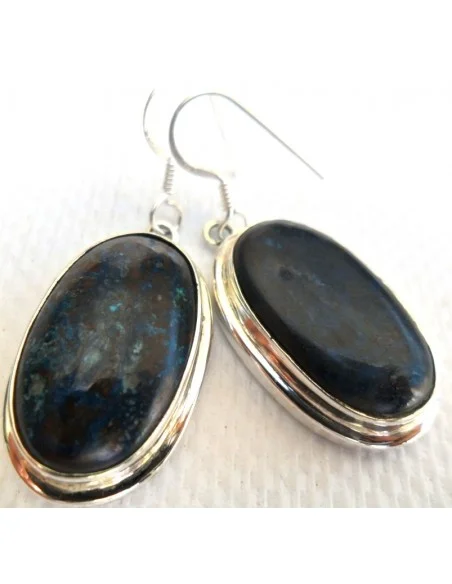Azurite boucles oreilles argent Azurite boucles oreilles argent