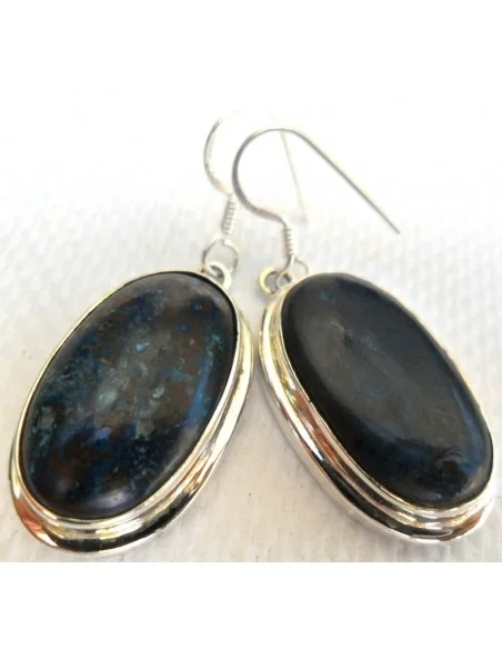 Azurite boucles oreilles argent Azurite boucles oreilles argent