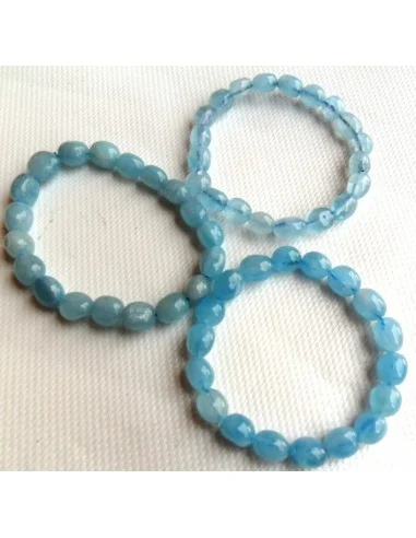 Aigue marine bracelet ovale