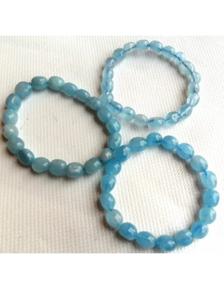 Aigue marine bracelet ovale