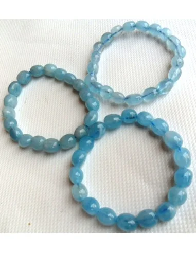Aigue marine bracelet ovale