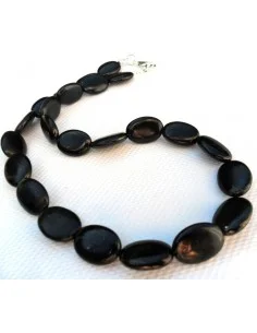Jais Collier fermoir argent 2
