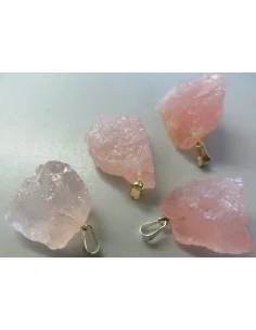 Quartz rose brut Pendentif 2