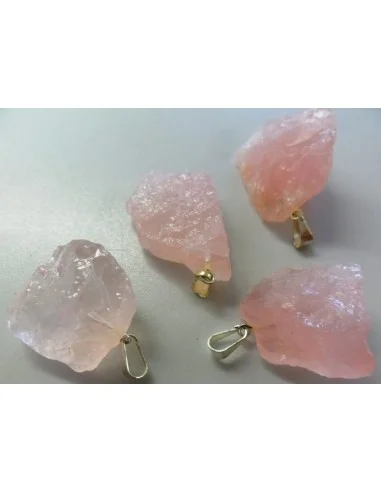 Quartz rose brut Pendentif