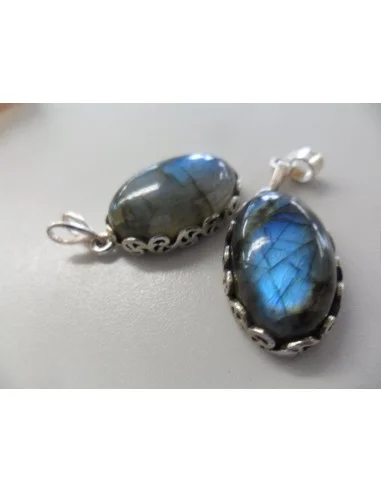 Pendentif labradorite argent
