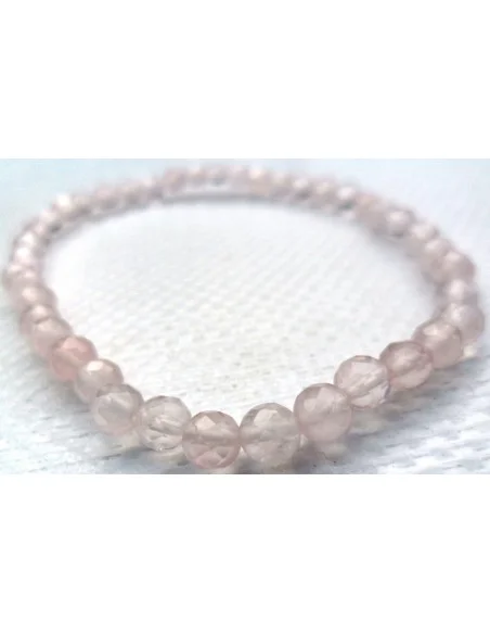 Quartz rose 4mm facettes bracelet Quartz rose 4mm facettes bracelet
