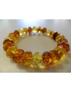 Bracelet ambre facettes