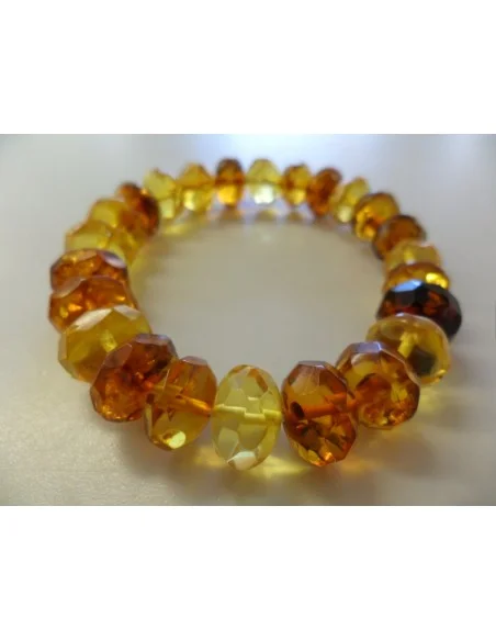 Bracelet ambre facettes Bracelet ambre facettes