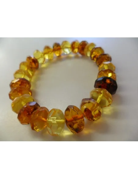 Bracelet ambre facettes Bracelet ambre facettes