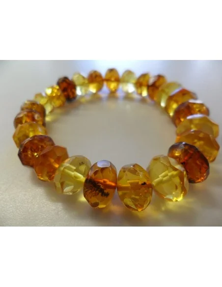 Bracelet ambre facettes Bracelet ambre facettes
