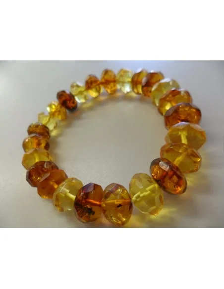 Bracelet ambre facettes Bracelet ambre facettes