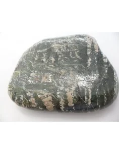 Grand galet Serpentine oeil d'argent 2