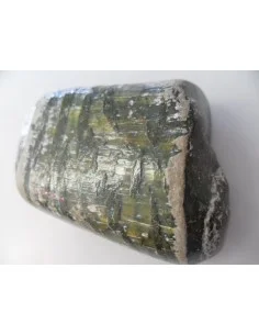 Galet Serpentine oeil d'argent 55mm