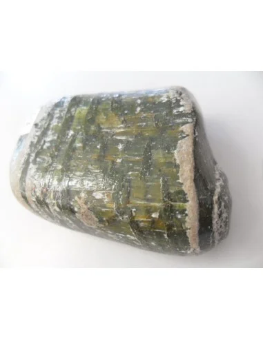 Galet Serpentine oeil d'argent 55mm