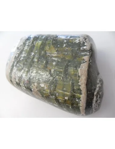 Galet Serpentine oeil d'argent 55mm