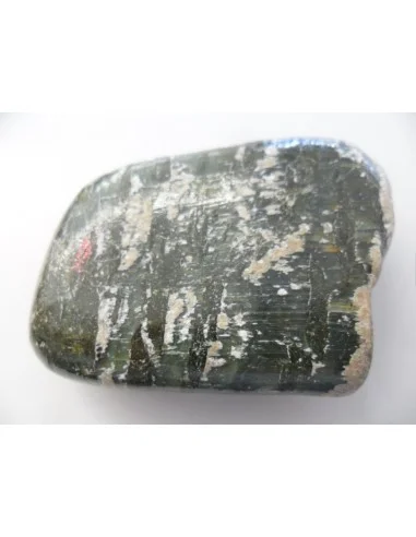 Galet Serpentine oeil d'argent 55mm