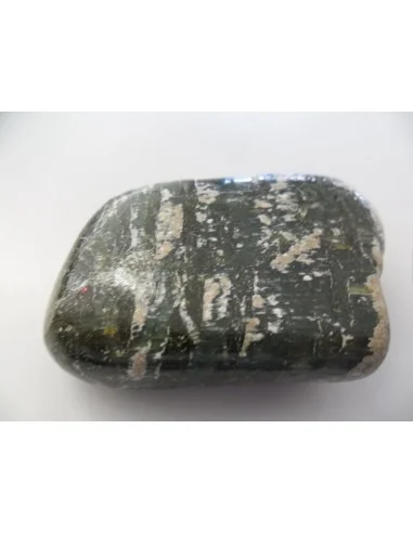 Galet Serpentine oeil d'argent 55mm