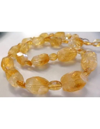 Citrine ovale facetté