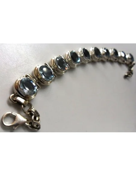 Topaze bleu bracelet argent Topaze bleu bracelet argent