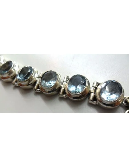 Topaze bleu bracelet argent Topaze bleu bracelet argent