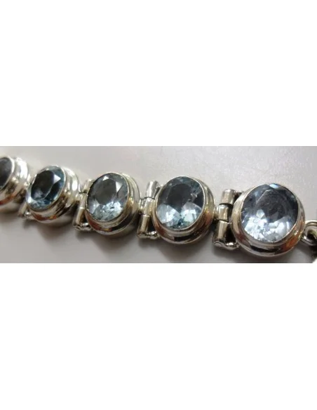 Topaze bleu bracelet argent Topaze bleu bracelet argent