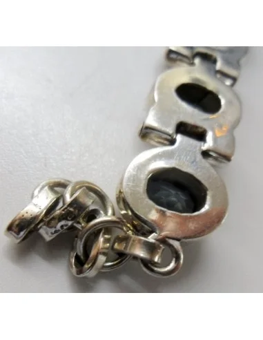 Topaze bleu bracelet argent