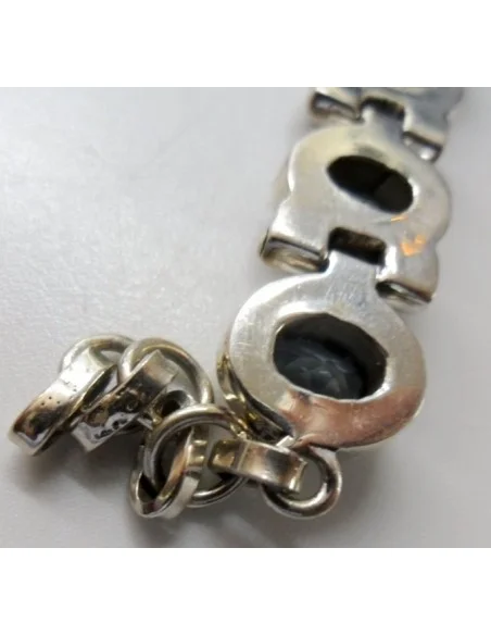 Topaze bleu bracelet argent Topaze bleu bracelet argent