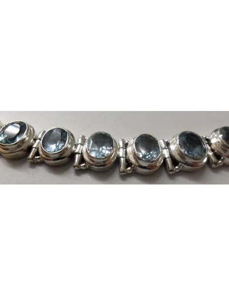 Topaze bleu bracelet argent Topaze bleu bracelet argent