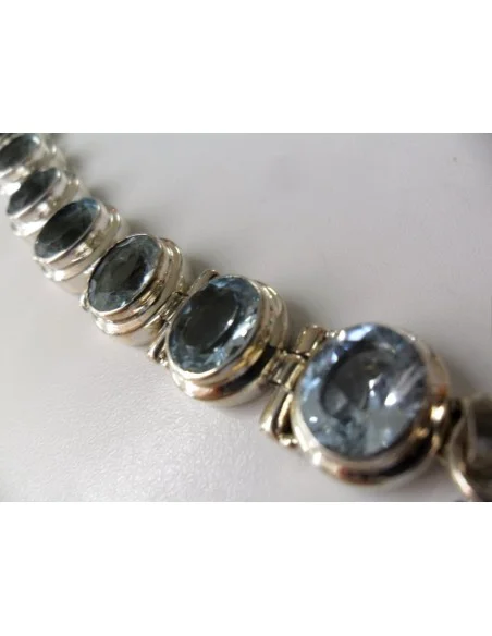 Topaze bleu bracelet argent Topaze bleu bracelet argent