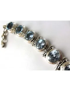 Topaze bleu bracelet argent 2
