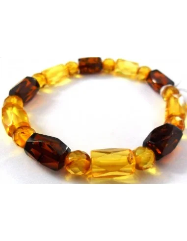 Bracelet ambres facettes